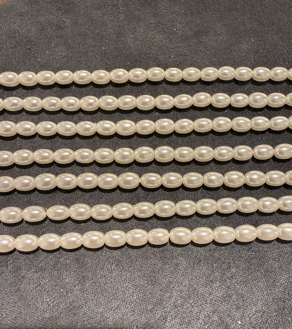 Shellperler /Ris ，4*5mm，40cm
